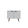 Manhattan Comfort Rectangle Hampton Accent Cabinet, 33.07 W X 15.75 L X 25.59 H, MDF and MDP, White 19PMC1